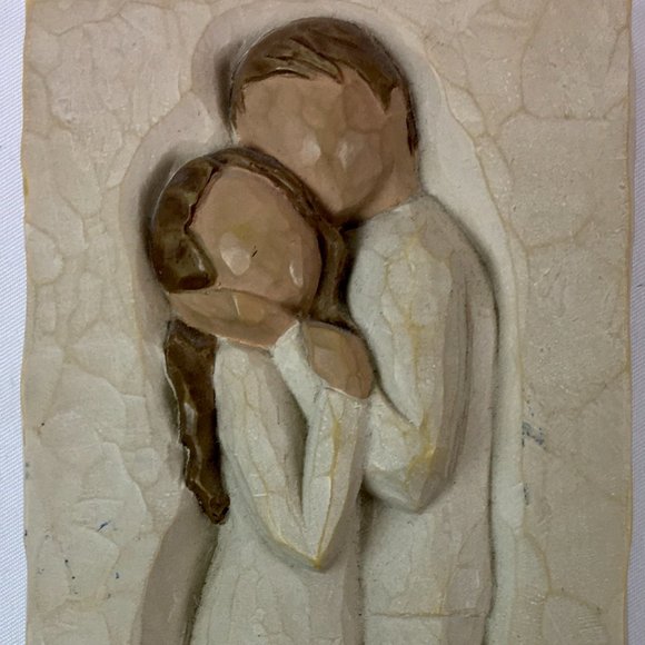 Vintage 2002 Willow Tree In Love's Embrace Man and Woman Demdaco Wall Decor - Picture 2 of 6